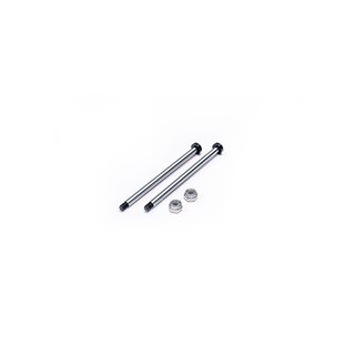 Koswork RC10 Rear Inner 58.2mm Hardened Hinge Pin w/locknuts (2) Team Associated