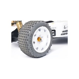 Koswork Kyosho M4 Aluminum Flanged Nylon Lock Nuts Gold (4) Mid/Turbo/Optima/Javelin/Ultima