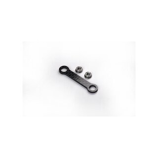 Koswork Kyosho Ultima & JJ Carbon Steering Link Plate Set (w/bearings)