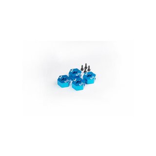 Koswork Tamiya 6mm Aluminum Clamping Wheel Hex (4) Blue