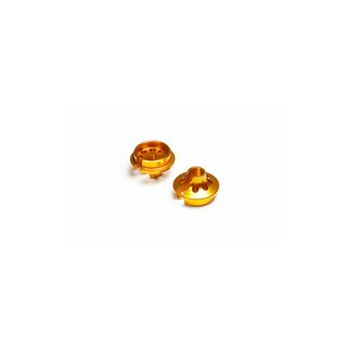 Koswork Long 12.2mm Alum Shock Spring Retainer/Cup for 12mm Shock Gold (2)