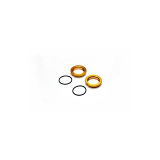 Koswork Threaded Collar w/O-rings Gold for 12mm Shock AE Tamiya (2)