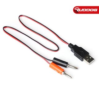 Koswork Power Lead/Cable (USB to 4mm Banana Plugs) 50cm