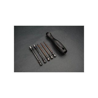 Koswork 1/4 Drive Hex Nut Driver Set (1.5, 2.0, 2.5mm Hex & 5.5, 7mm Nut Driver)