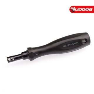 Koswork Hard Coated Aluminum 5.5mm Compact Nut Driver (For 3mm nut)