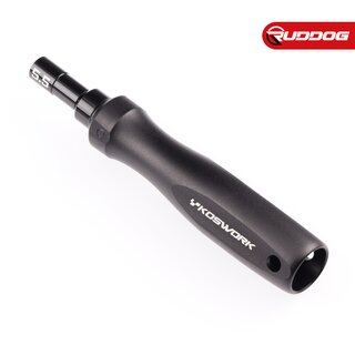 Koswork Hard Coated Aluminum 5.5mm Compact Nut Driver (For 3mm nut) (Alum. Tri Handle)