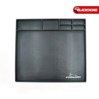 Koswork Assembly Tray / Cleanning Tray 450*400*10mm Black (1/10 M Size, 1/18, Min-Z & Mini 4WD)