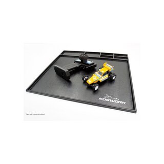 Koswork Assembly Tray / Cleanning Tray 450*400*10mm Black (1/10 M Size, 1/18, Min-Z & Mini 4WD)