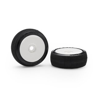 Matrix Red Giant Clay Super Soft 1:8 Buggy Pre-glued White Wheels (White Wheels | 2pcs)