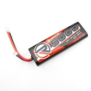 RUDDOG 5000mAh 50C 7.6V LiPo-HV Round Stick Pack Battery with Tamiya compatible Plug