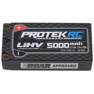 2S 130C Low IR Si-Graphene HV Shorty LiPo Batterie ProTek RC (7.6V, 5000mAh, 96x47x25mm, 207g)
