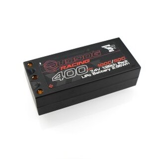 RUDDOG Racing RR2 400mAh 100C/50C 7.4V 1/28th Pack LiPo...