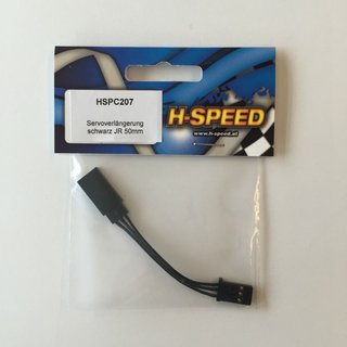 HSpeed HSPC207 Servoverlngerung schwarz JR 50mm