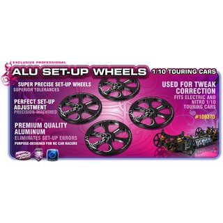 Set up Wheels fr 1:10 Tourenwagen Setup-System RUBBER