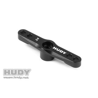 ALU THROTTLE SERVO HORN - HITEC - 2-HOLE - 24T
