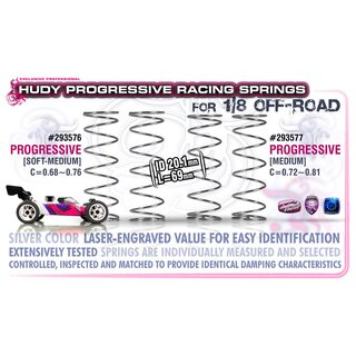 Off-Road Federn Set PROGRESSIVE SOFT-MED ID 20.1mm L=69mm 2