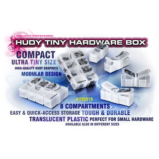 Hardware Box - Kleinteilekiste schmal - 8 Fcher