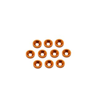 Arrowmax 020032 Alu M3 Countersink Washer-Orange (10)