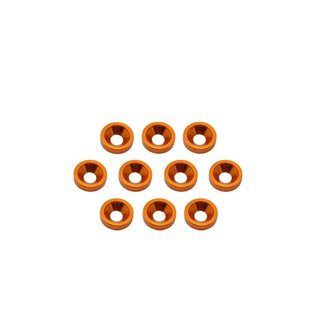 Arrowmax 020042 Alu M4 Countersink Washer-Orange (10)