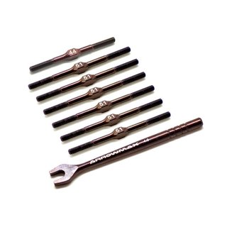 Arrowmax 032003 Turnbuckle Set for Xray XB4 (Spring Steel))