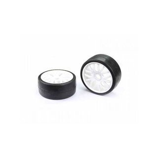 Arrowmax 042702 1/8 GT Tire Medium Glued  White (2)