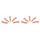 Arrowmax 103104 small body clip 1/10 - fluorescent red  (10)