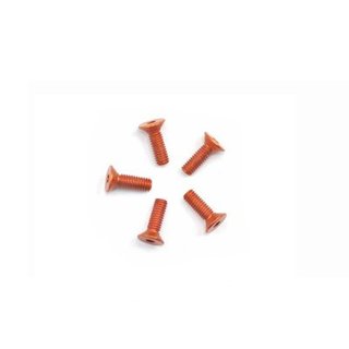 Arrowmax 14CS2508O Alu Screw allen countersunk M2.5x8 Orange (7075) (5)