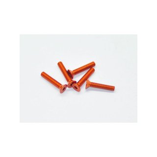 Arrowmax 14CS3016O Alu Screw allen countersunk M3x16 Orange (7075) (5)