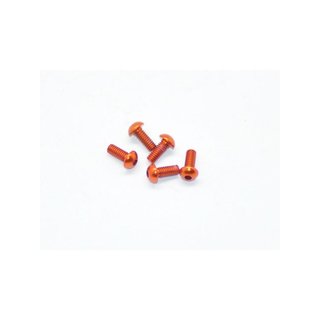 Arrowmax 14RH2506O Alu Screw allen roundhead M2.5x6 Orange (7075) (5)