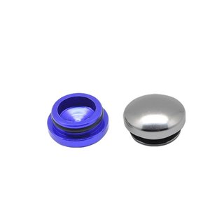 Arrowmax 199003 18MM ALUMINUM  END CAP - PURPLE & SILVER (2)