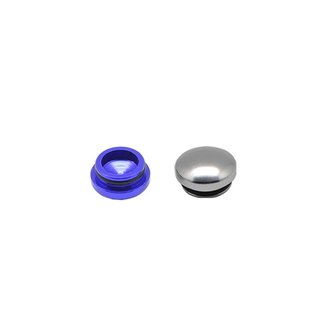 Arrowmax 199014 14MM ALUMINUM END CAP - PURPLE & SILVER (2)