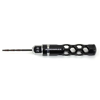 Arrowmax 220020B Drill 2.0MM For 1/32 Mini 4WD (Black)
