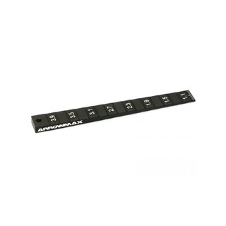 Arrowmax 220023B Setting Gauge 1-4MM (0.1MM) For 1/32 Mini 4WD (Black)