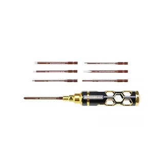 Arrowmax 460002-BG Combo Quick Drive Tip Caddy Set - Metric - 7 Pcs Black Gold